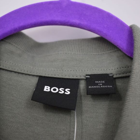 Boss NWT Parlay Tipped Pocket Polo Shirt Short Sleeve Collar Slim Fit Green XL - Picture 3 of 6